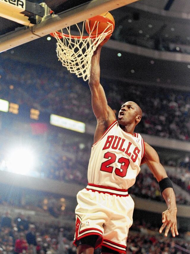 Michael Jordan "no ar", um dos nomes mais históricos da NBA