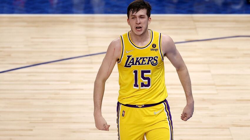 Austin Reaves em ação com os Lakers