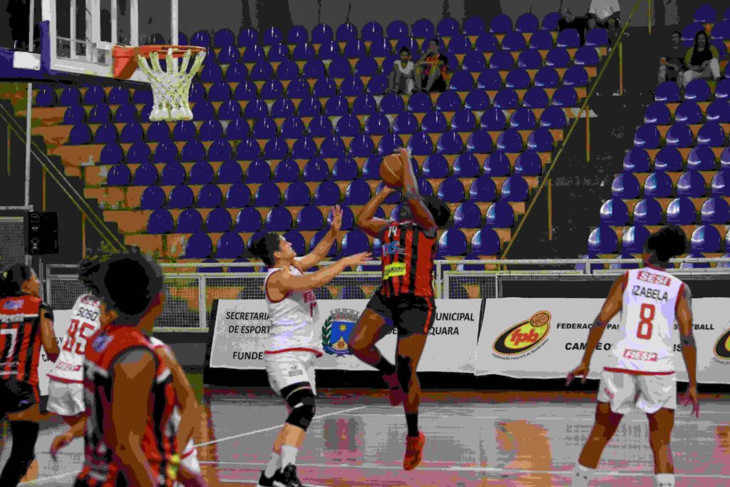 Equipe do Ituano Basquete em partida do Campeonato Paulista