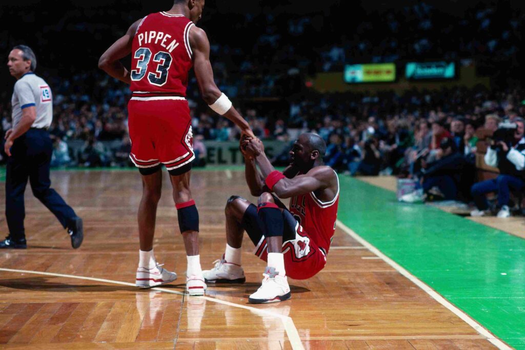 Pippen e Jordan, nos tempos de Chicago Bulls