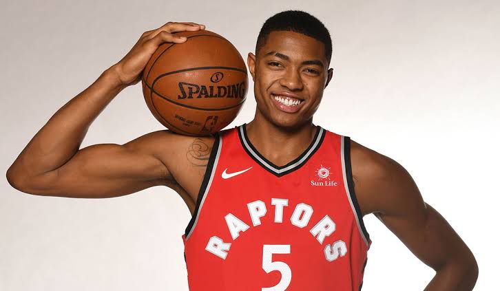 Bruno Caboclo em sua primeira equipe da NBA: o Toronto Raptors