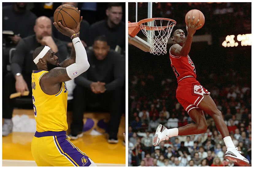 LeBron James e Michael Jordan: dois maiores jogadores da história da NBA