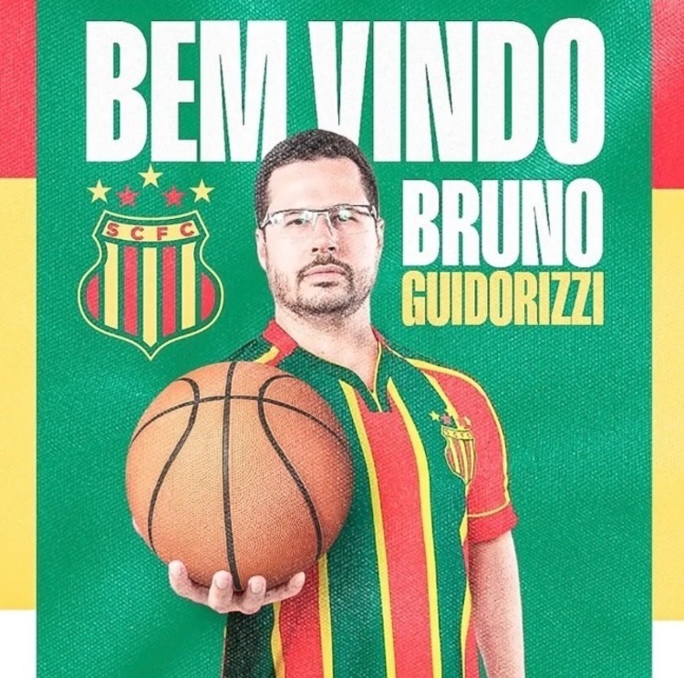 Anúncio da contratação do novo treinador do Sampaio Basquete nas redes sociais