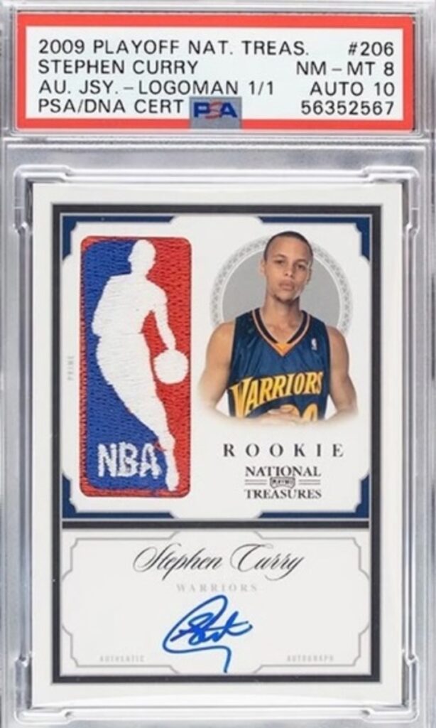 Card de calouro da NBA de um jovem chamado Stephen Curry