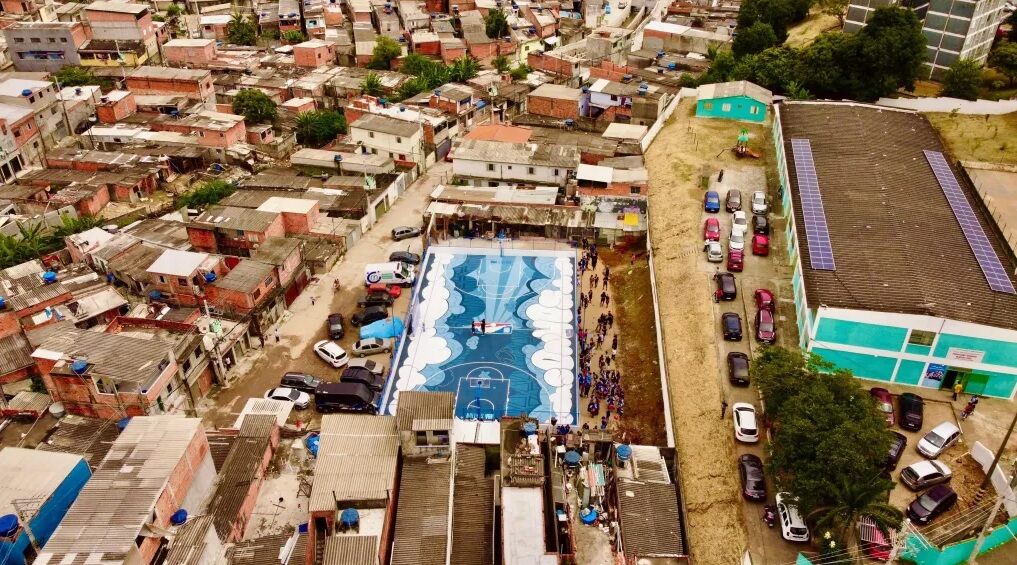 Quadra da NBA inaugurada na Favela dos Sonhos, em Ferraz de Vasconcelos 